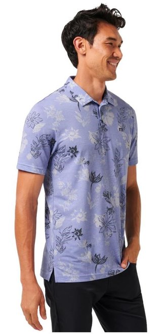 Travis Mathew Featherweight Cruise polo de hombre, heather violet storm