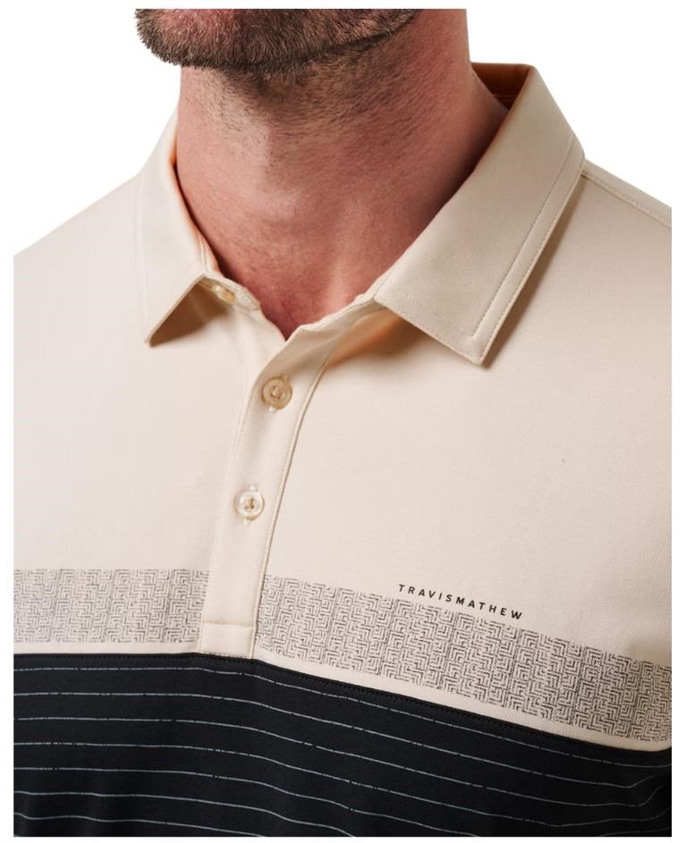 Travis Mathew Hang Glide polo de hombre, italian sand