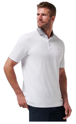 Travis Mathew Reservation Number polo de hombre, blanco