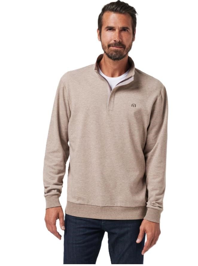 Travis Mathew CLOUD QUARTER ZIP 2.0 sudadera polar de hombre, portabella