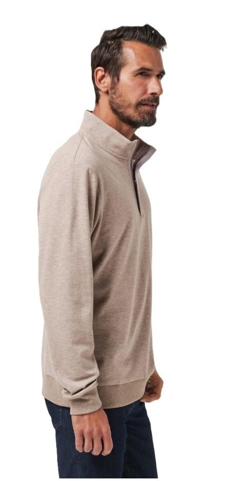 Travis Mathew CLOUD QUARTER ZIP 2.0 sudadera polar de hombre, portabella