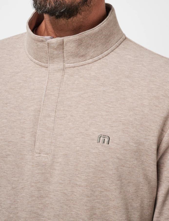 Travis Mathew CLOUD QUARTER ZIP 2.0 sudadera polar de hombre, portabella