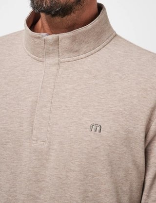 Travis Mathew CLOUD QUARTER ZIP 2.0 sudadera polar de hombre, portabella