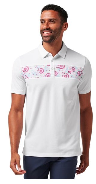Travis Mathew Good Good Flourish polo de hombre, blanco