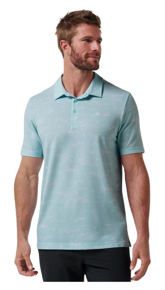 Travis Mathew Featherweight City polo de hombre, cory blue