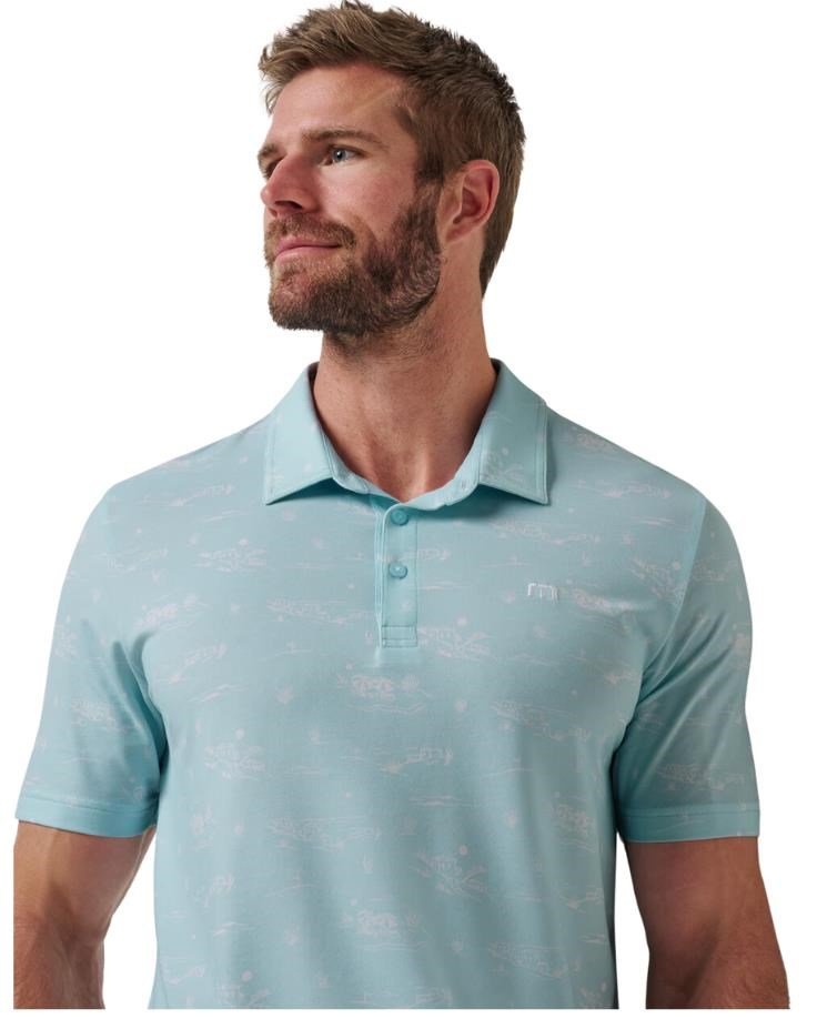 Travis Mathew Featherweight City polo de hombre, cory blue