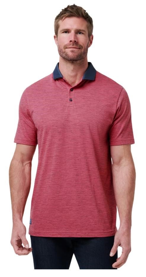 Travis Mathew Common Interest polo de hombre, rose wine