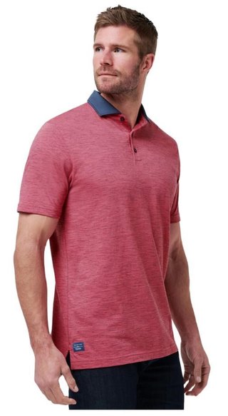 Travis Mathew Common Interest polo de hombre, rose wine