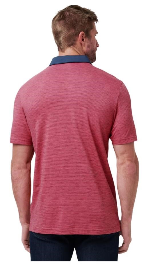 Travis Mathew Common Interest polo de hombre, rose wine