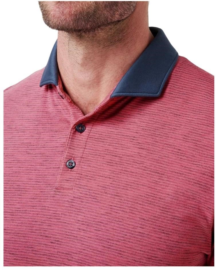 Travis Mathew Common Interest polo de hombre, rose wine