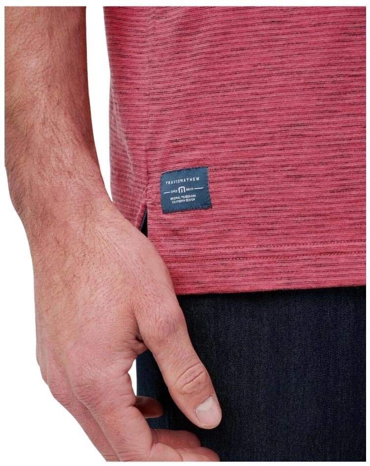 Travis Mathew Common Interest polo de hombre, rose wine