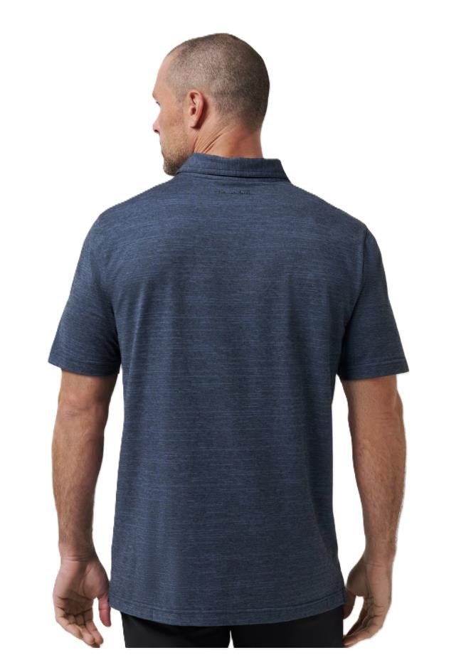 Travis Mathew The heater polo de hombre, vintage indigo/black