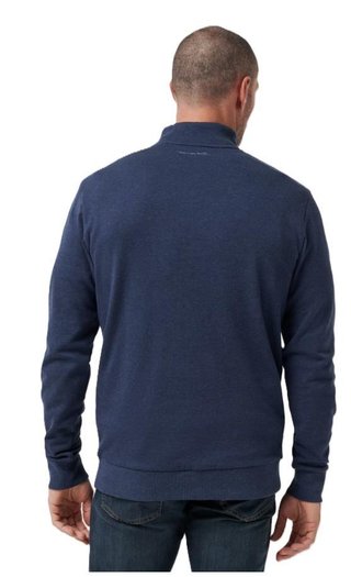 Travis Mathew CLOUD QUARTER ZIP 2.0 sudadera polar de hombre, heather blue