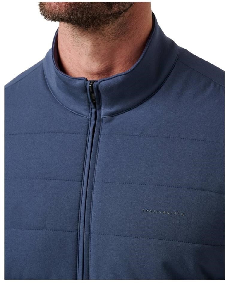 Travis Mathew Point of Sail Full-Zip chaqueta de hombre, mood indigo