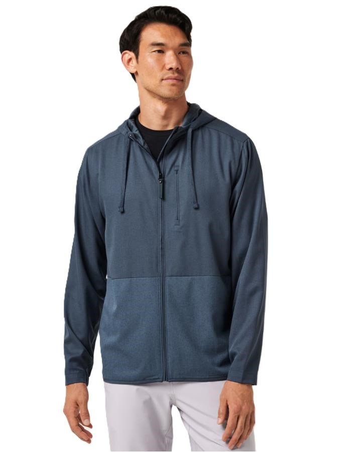 Travis Mathew Deepspace Full Zip sudadera con capucha para hombre, mood indigo/vintage indigo