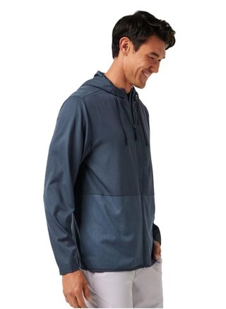 Travis Mathew Deepspace Full Zip sudadera con capucha para hombre, mood indigo/vintage indigo