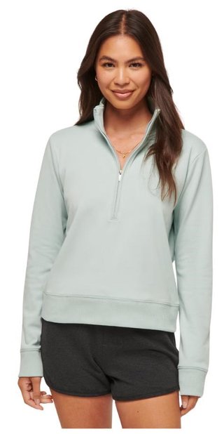 Travis Mathew Cloud Fleece Half-Zip sudadera de mujer, ether