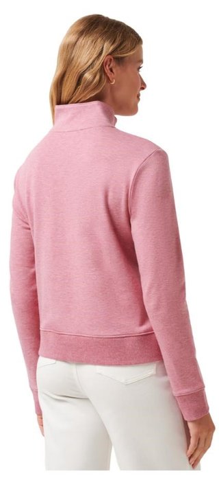 Travis Mathew Cloud Fleece Half-Zip sudadera de mujer, heather foxglove