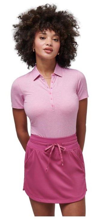 Travis Mathew Featherweight Active polo de mujer, heather red violet