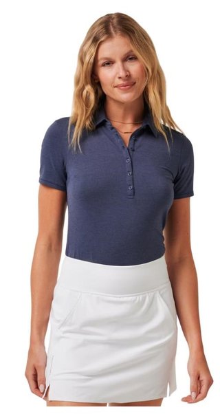 Travis Mathew Featherweight Active polo de mujer, heather navy blazer