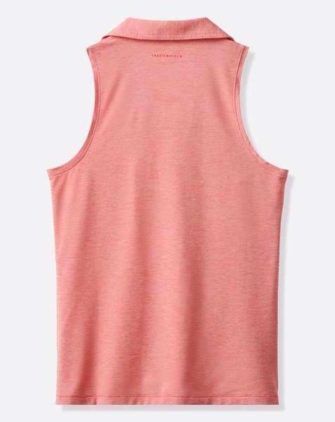 Travis Mathew Featherweight Active 2.0 Sleeveless polo de mujer, heather porcelain rose