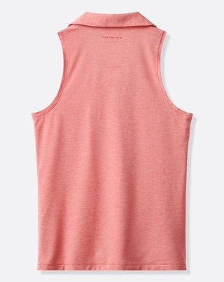 Travis Mathew Featherweight Active 2.0 Sleeveless polo de mujer, heather porcelain rose