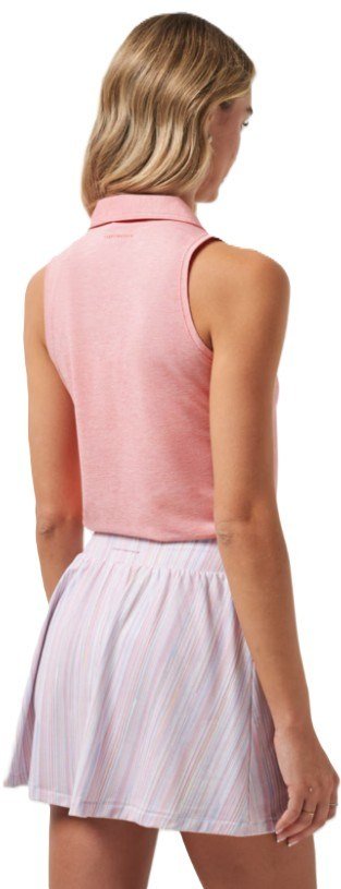 Travis Mathew Featherweight Active 2.0 Sleeveless polo de mujer, heather porcelain rose