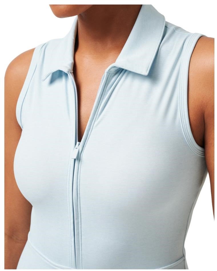 Travis Mathew Moveknit Sleeveless vestido de mujer, heather baby blue