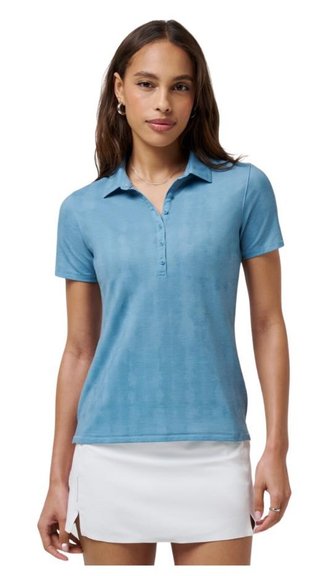 Travis Mathew Featherweight Active Printed polo de mujer, smoke blue multi