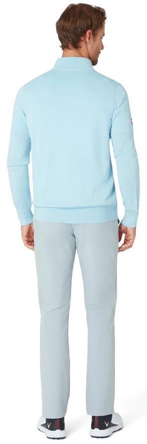 Callaway 1/4 Blended Merino suéter de hombre, arctic paradise