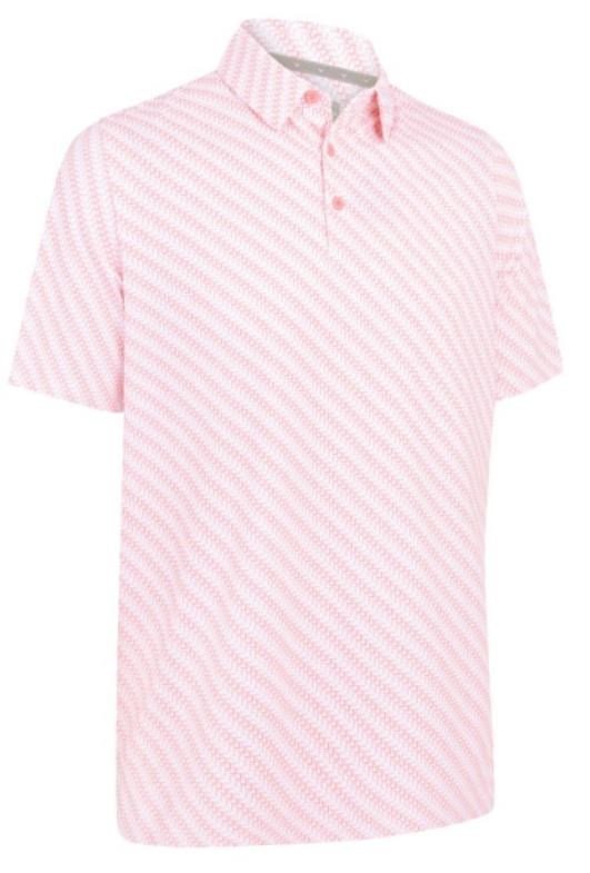 Callaway Twill Print polo de hombre, rosa fresa