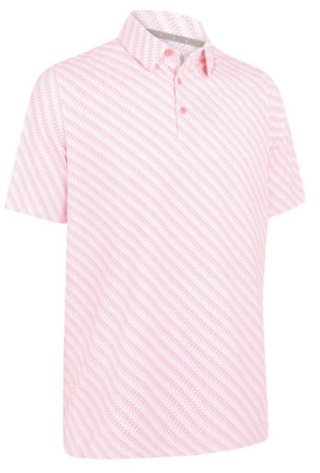 Callaway Twill Print polo de hombre, rosa fresa