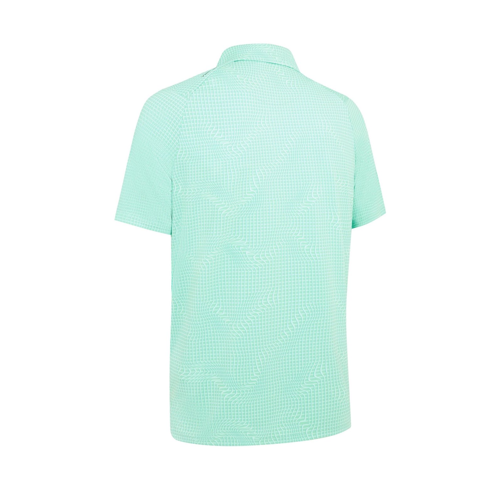 Callaway Warped Gingham Print polo de hombre, neptune green