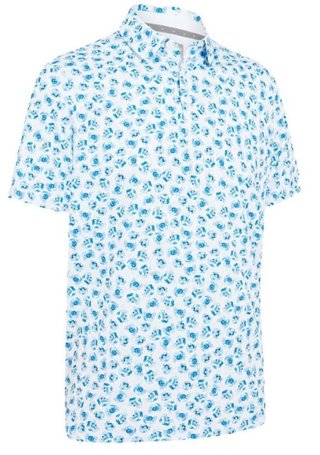 Callaway Crab Novelty Print polo de hombre, bright white
