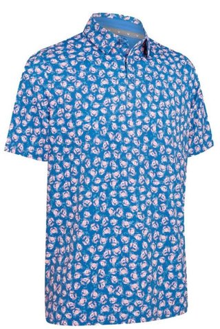 Callaway Crab Novelty Print polo de hombre, galaxy blue