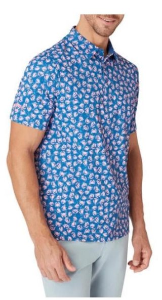 Callaway Crab Novelty Print polo de hombre, galaxy blue