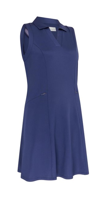 Callaway Flounce Dress with Mesh vestido de mujer, peacoat