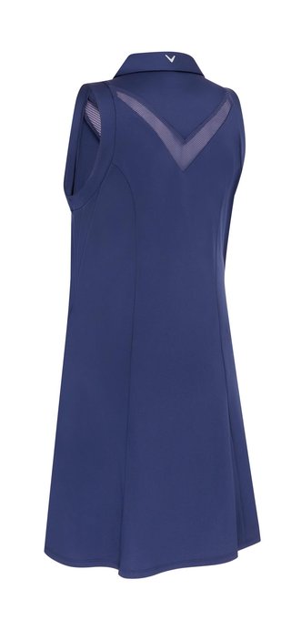 Callaway Flounce Dress with Mesh vestido de mujer, peacoat