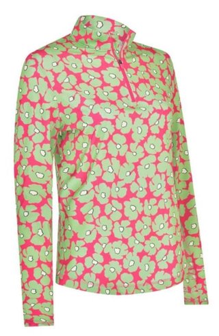 Callaway Floral Printed Sun Protection camiseta de mujer, cheeky pink