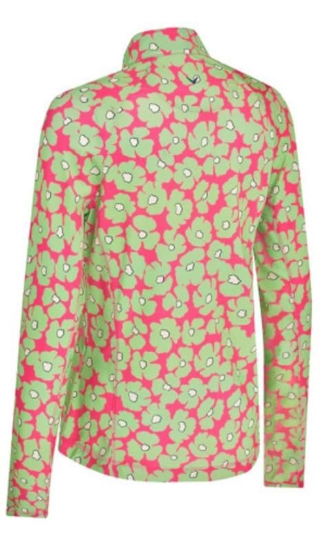 Callaway Floral Printed Sun Protection camiseta de mujer, cheeky pink