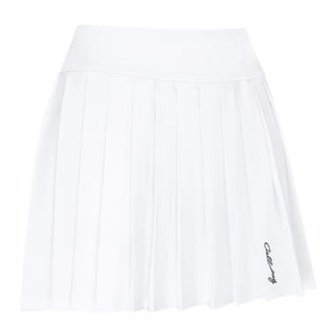 Callaway 16" Pleated falda pantalón de mujer, brilliant white