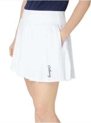 Callaway 16" Pleated falda pantalón de mujer, brilliant white
