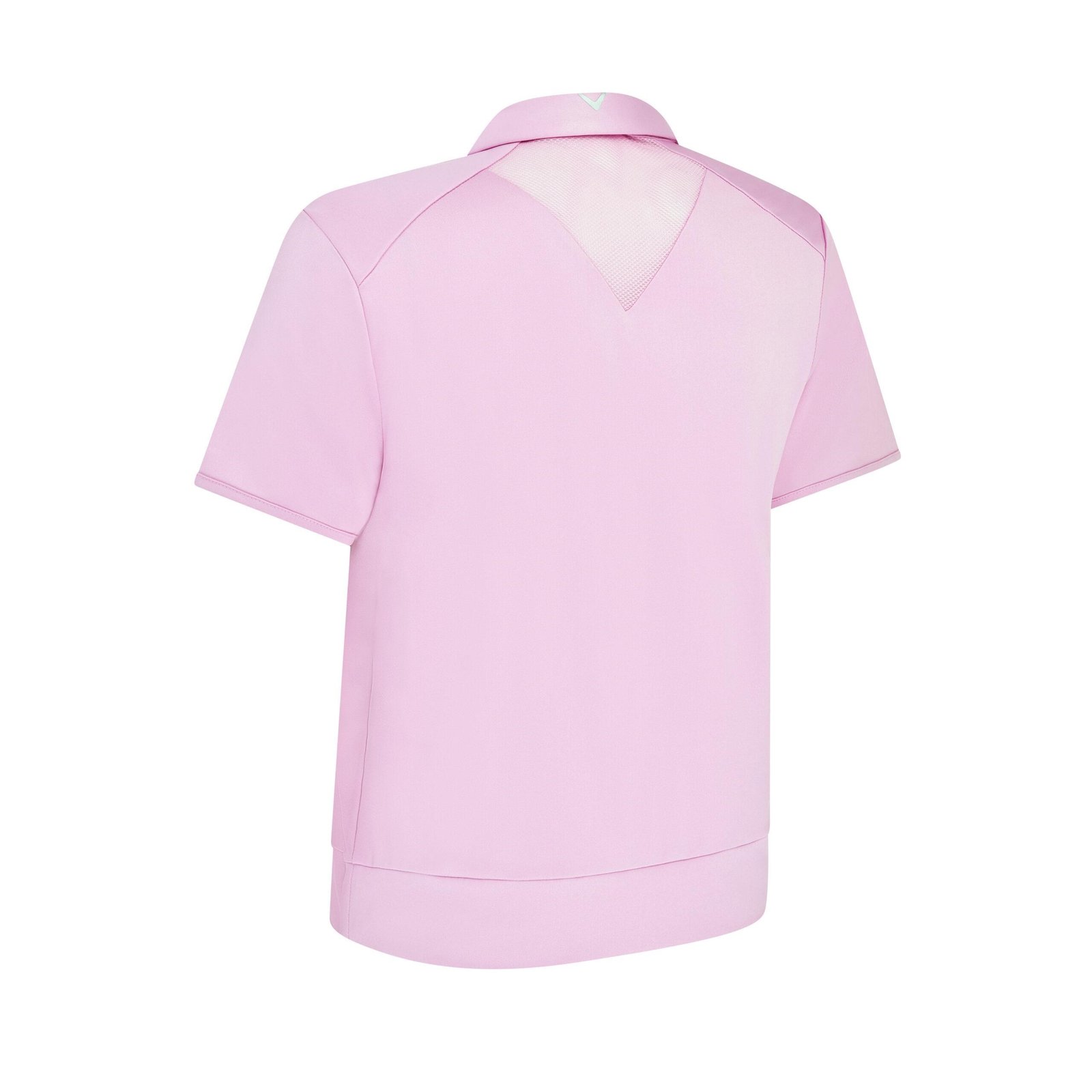Callaway Waist Length Mesh Detail Short Sleeve polo de mujer, orquídea