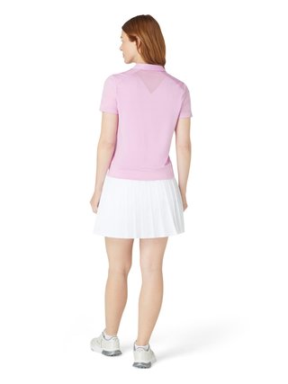 Callaway Waist Length Mesh Detail Short Sleeve polo de mujer, orquídea