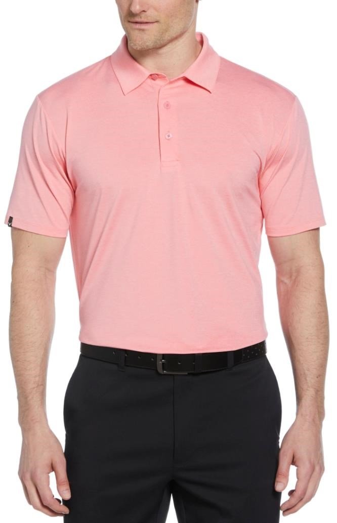 Callaway Premium Heathered polo de hombre, strawberry pink heather