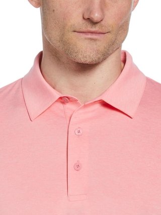 Callaway Premium Heathered polo de hombre, strawberry pink heather
