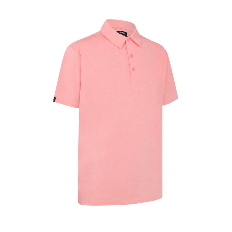 Callaway Premium Heathered polo de hombre, strawberry pink heather