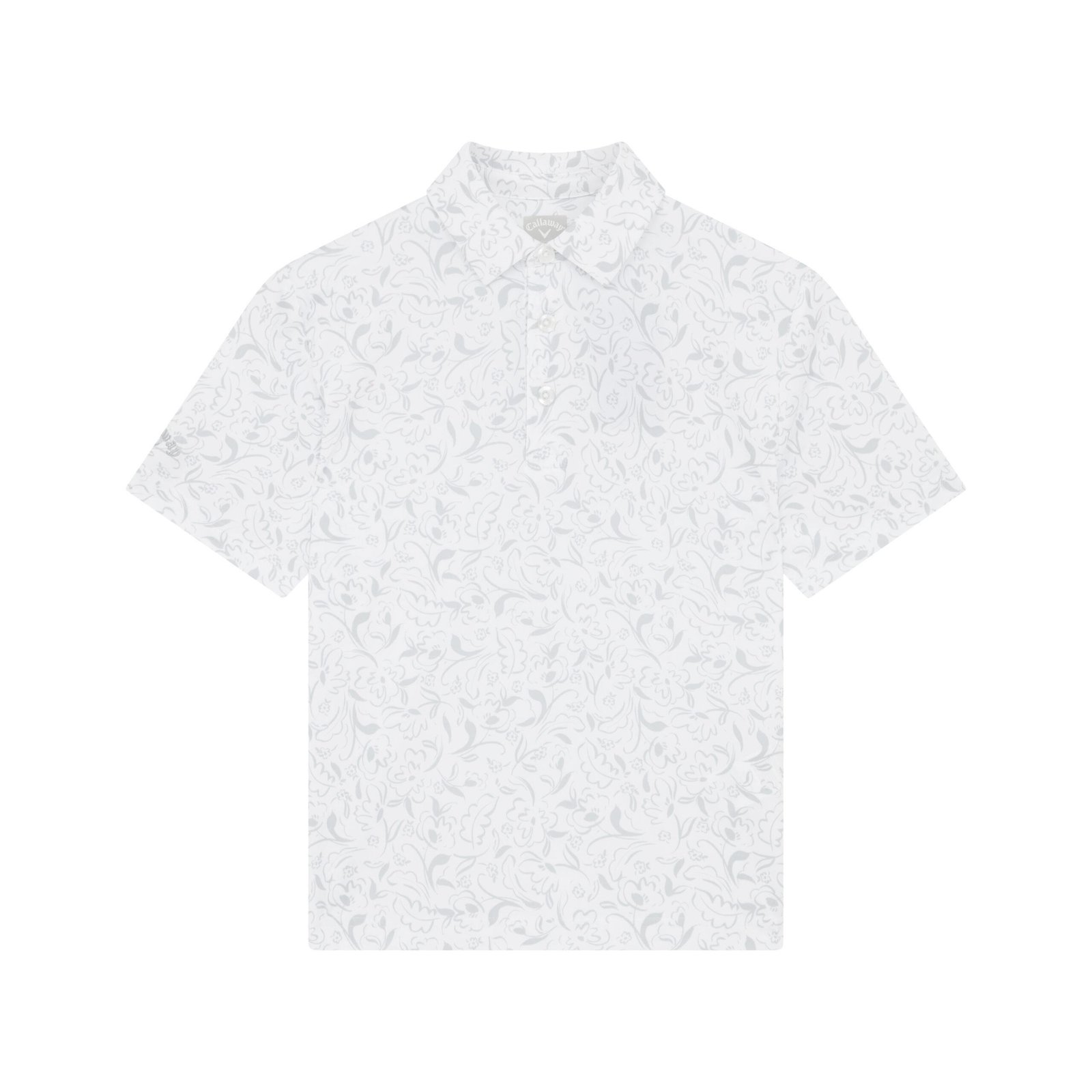 Callaway Floral Print junior polo infantil, bright white