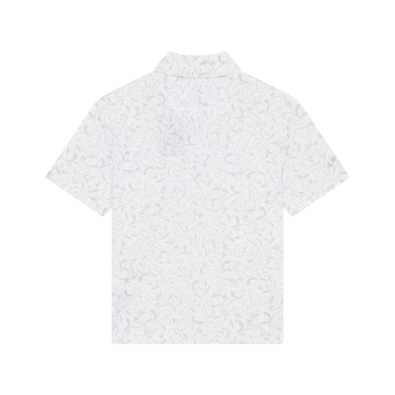 Callaway Floral Print junior polo infantil, bright white