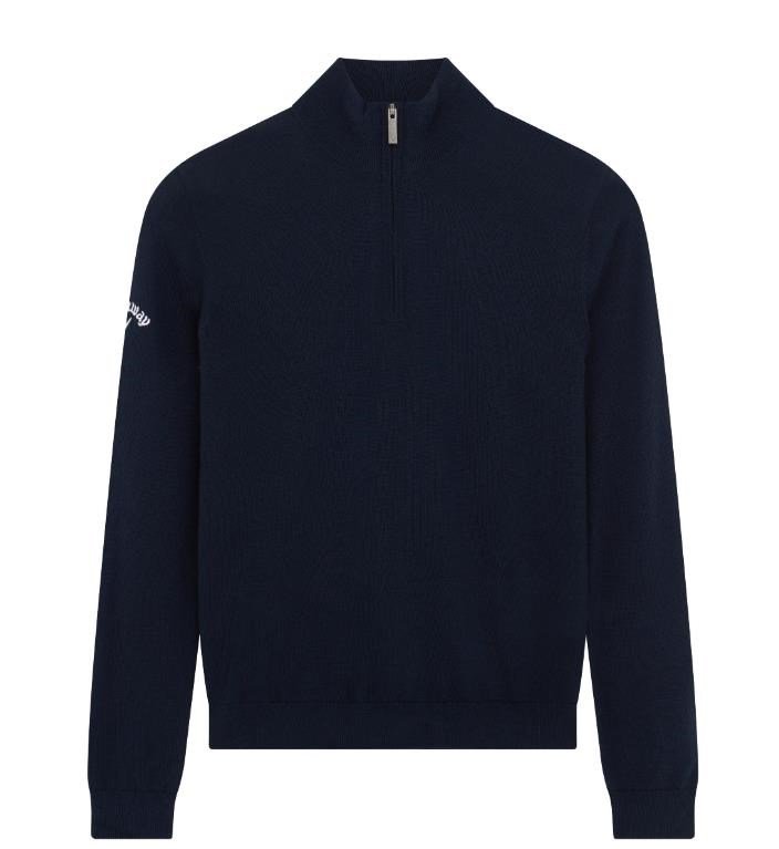 Callaway 1/4 Zip junior suéter de golf, azul marino